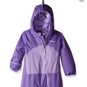 Columbia Infant's Shark Trek Snow Snow Suit Onesie Bunting - 12/18 months-Purple